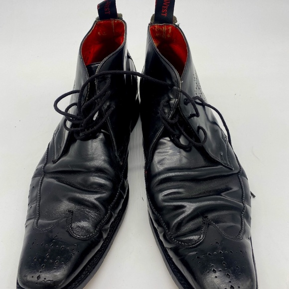 Jeffrey West Handmade in England Black Brogue Boots - Picture 1 of 8